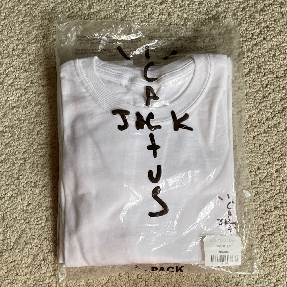 Travis Scott 3 Pack CJ White T-shirt